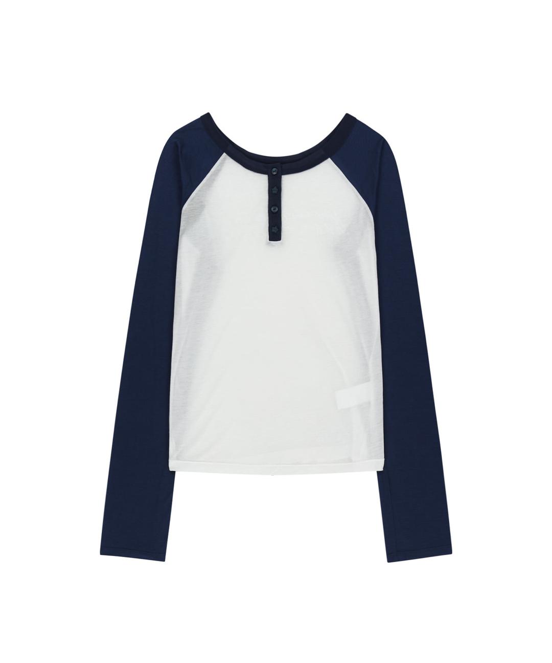 [Preview] Henley Raglan Long Sleeve / Navy