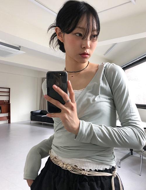 풀풀풀 hood wrap tee