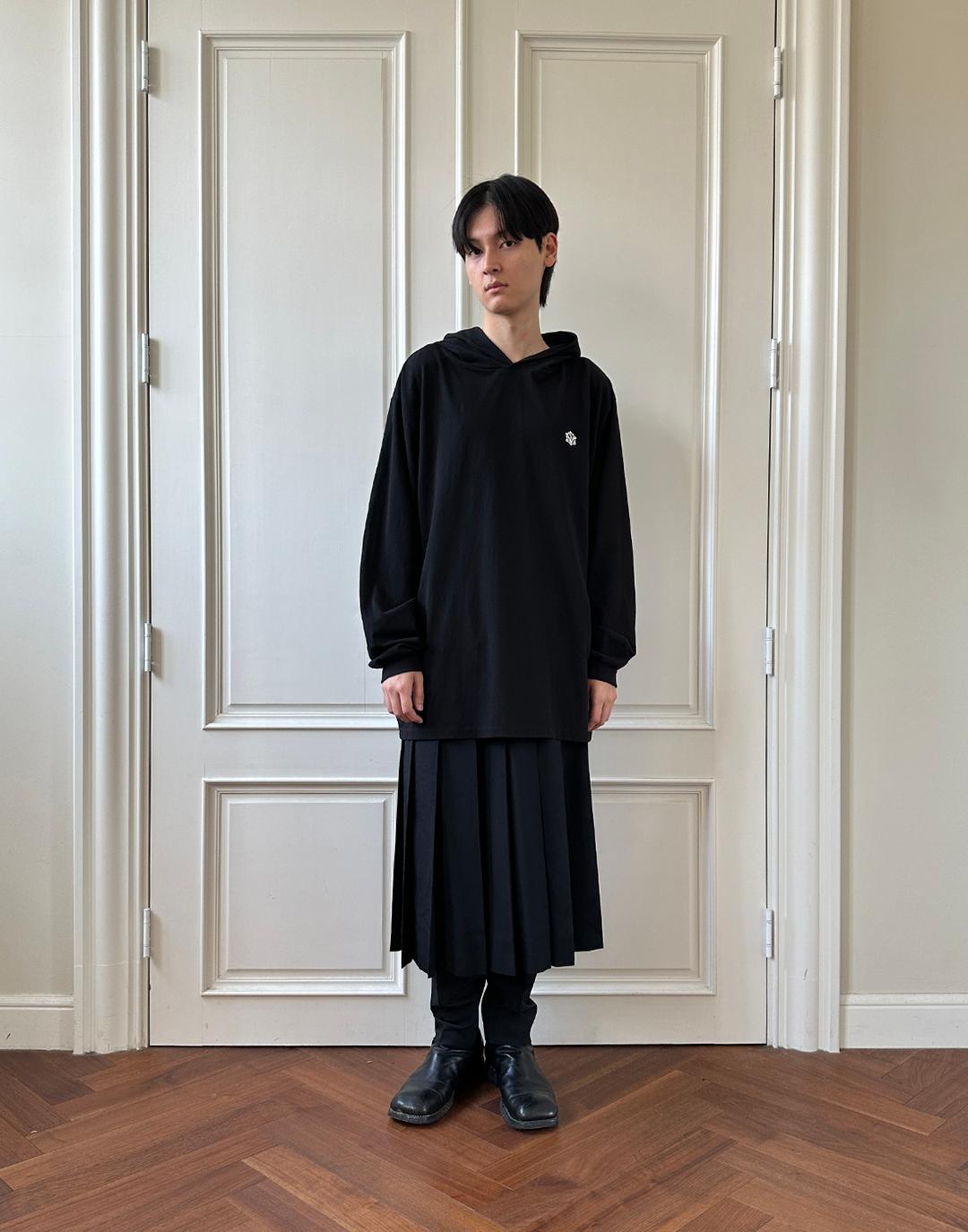 Monogram Hoodie T-Shirt (Black)