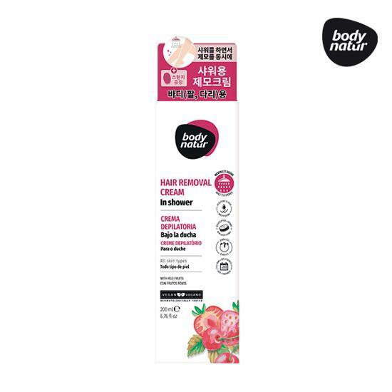 바디네이처 인샤워 제모크림 올스킨타입스 위드 레드프루츠 200ml