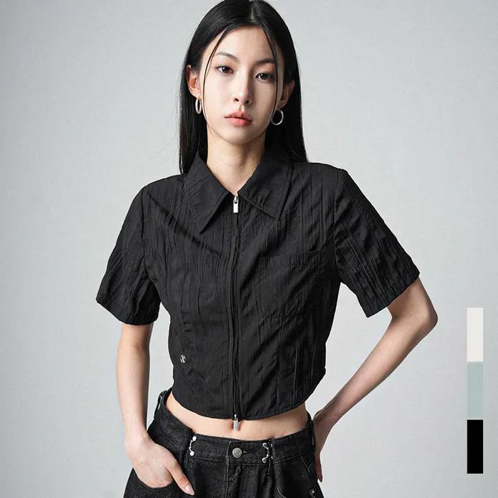 Mini Femi Pleats Shirts Zip-up - 3COL