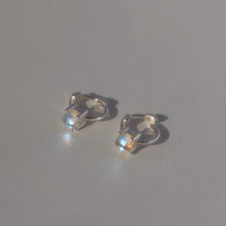 925실버 엘리 오로라 원터치 링 귀걸이