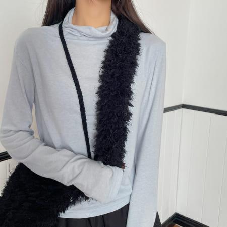 이런 상품 어때요? 소피 여성 폴라티 이너 목티 반목 반폴라 앙고라 핸드워머 터틀넥 슬림