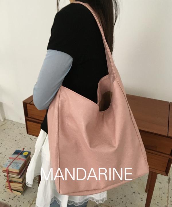 만다린트리 3만장돌파🔥/컬러추가🌸[MADE/데일리백👜] 나이토 가죽 레더 숄더백 빅백 보부상백 여행가방 노트북가방 3 color 버건디백/벚꽃룩