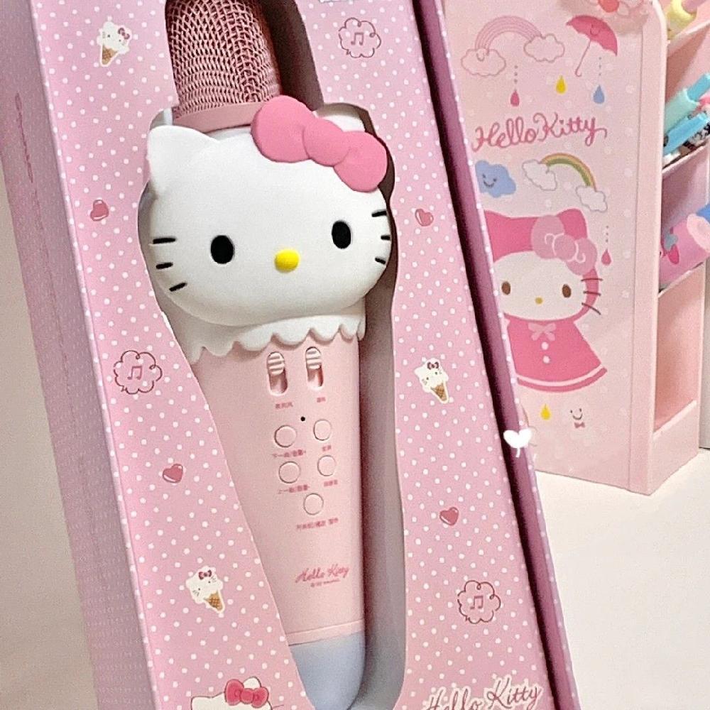 헬로키티마이크 산리오 블루투스 마이크 무선 노래방 선물 휴대용