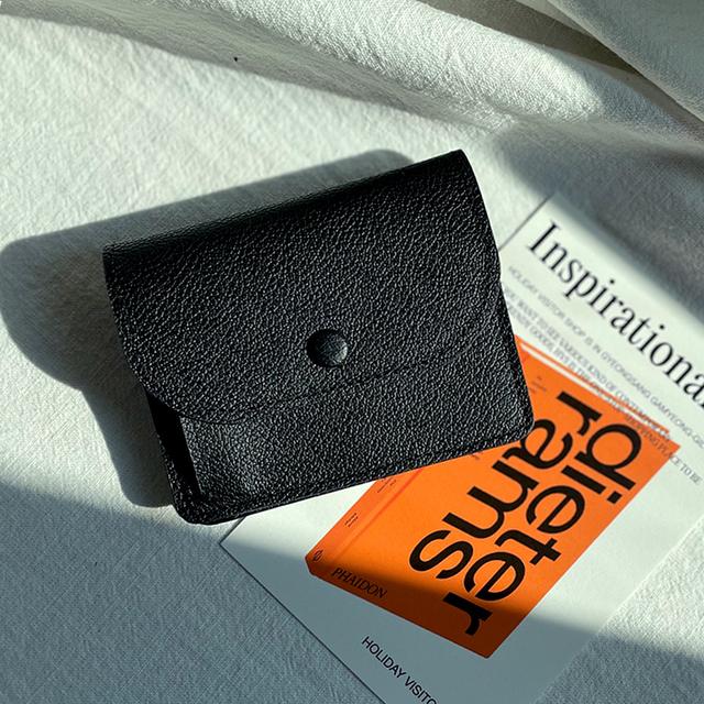 빌릭 오브 하프 지갑 Black 반지갑 블랙 compact wallet
