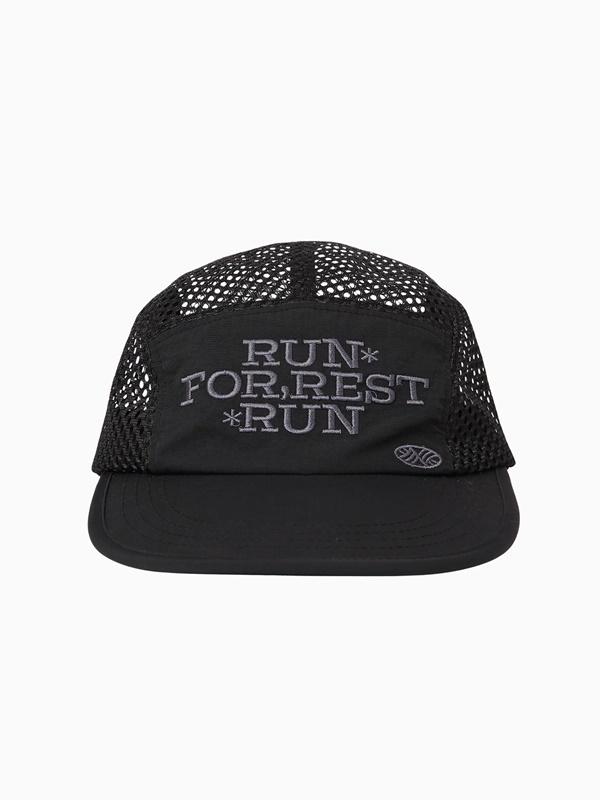 Run For Rest Run Mesh Camp Cap_Black