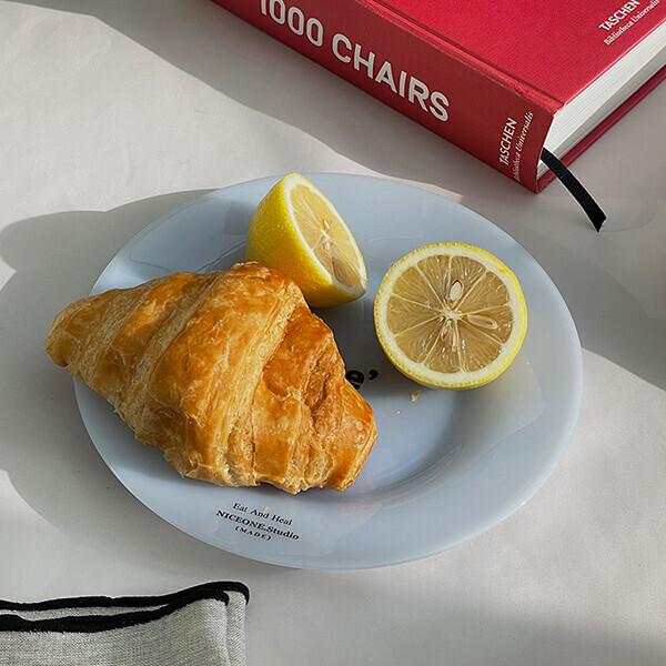 밀크 파스텔 글라스 플레이트 4종