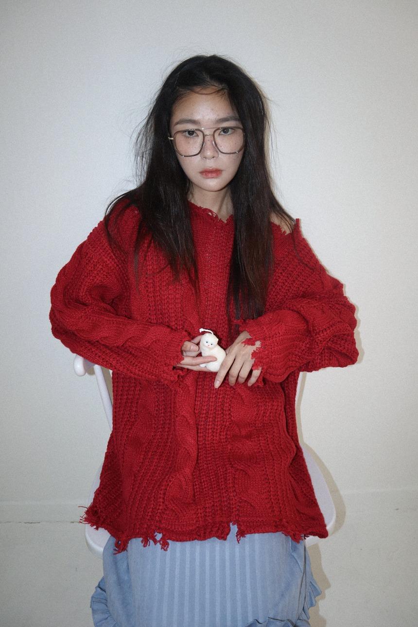 sentiment vintage knit (3color)