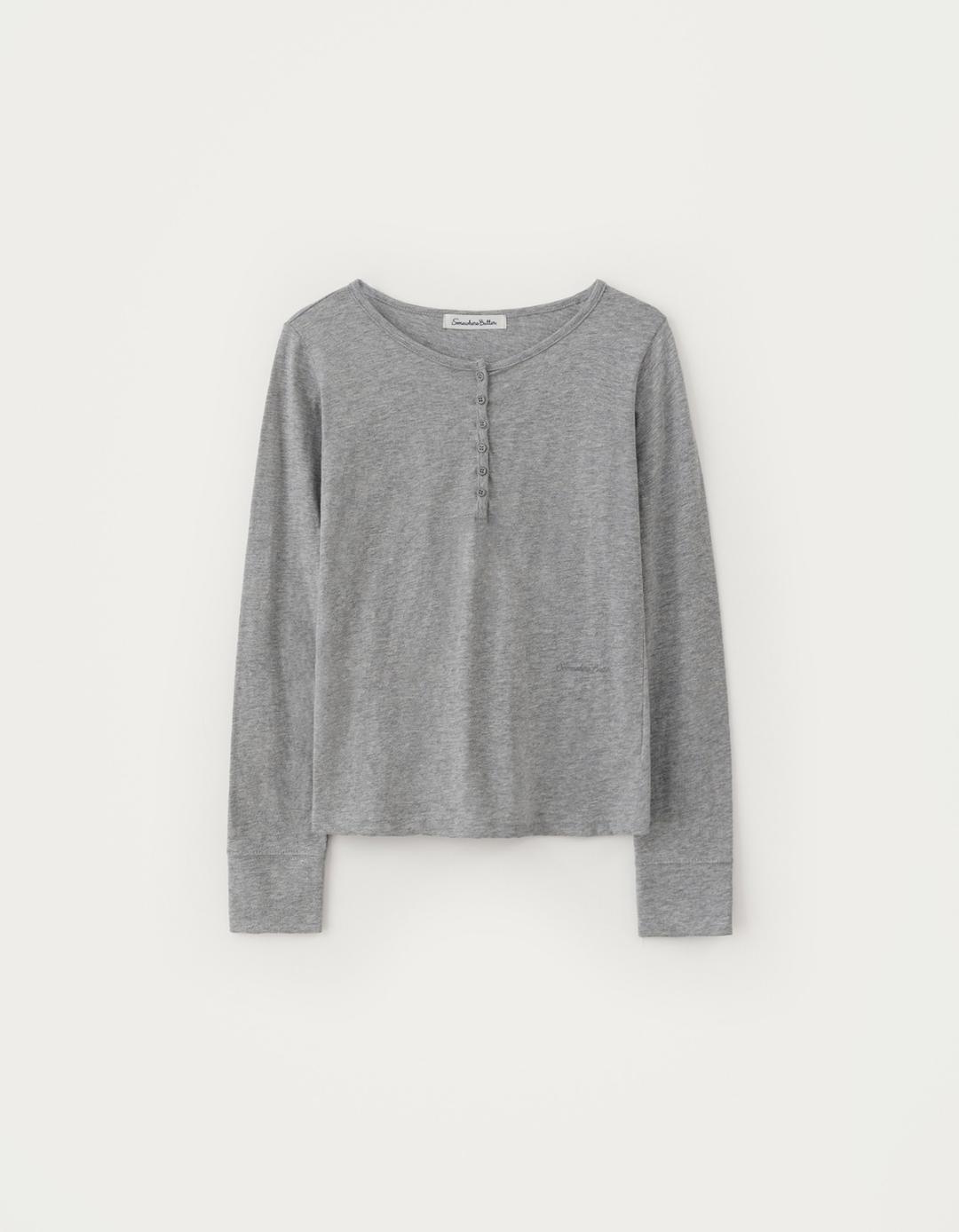 [Release] Slub Henley Long Top - Grey