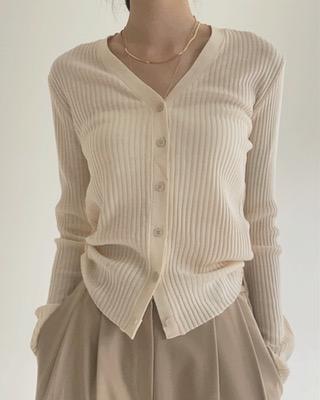 golgie v-neck knit cardigan (3color)