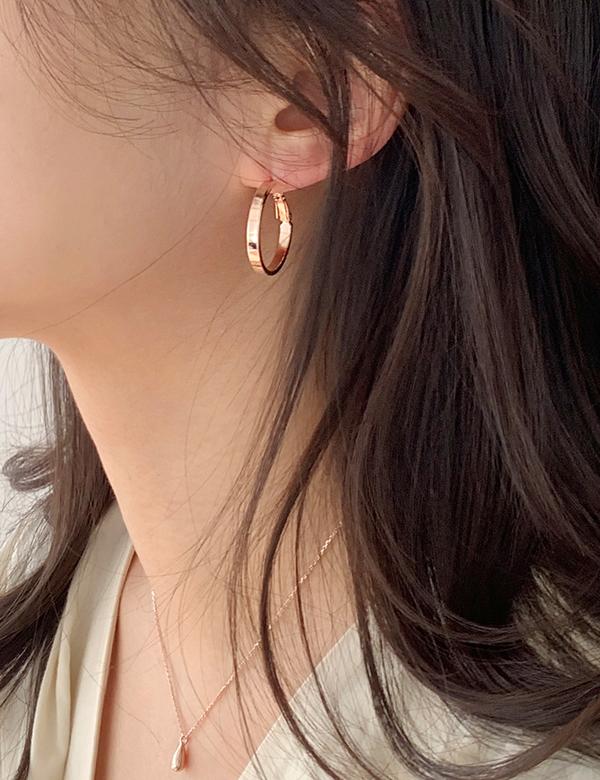 [무배] 콜린 로즈골드 링귀걸이