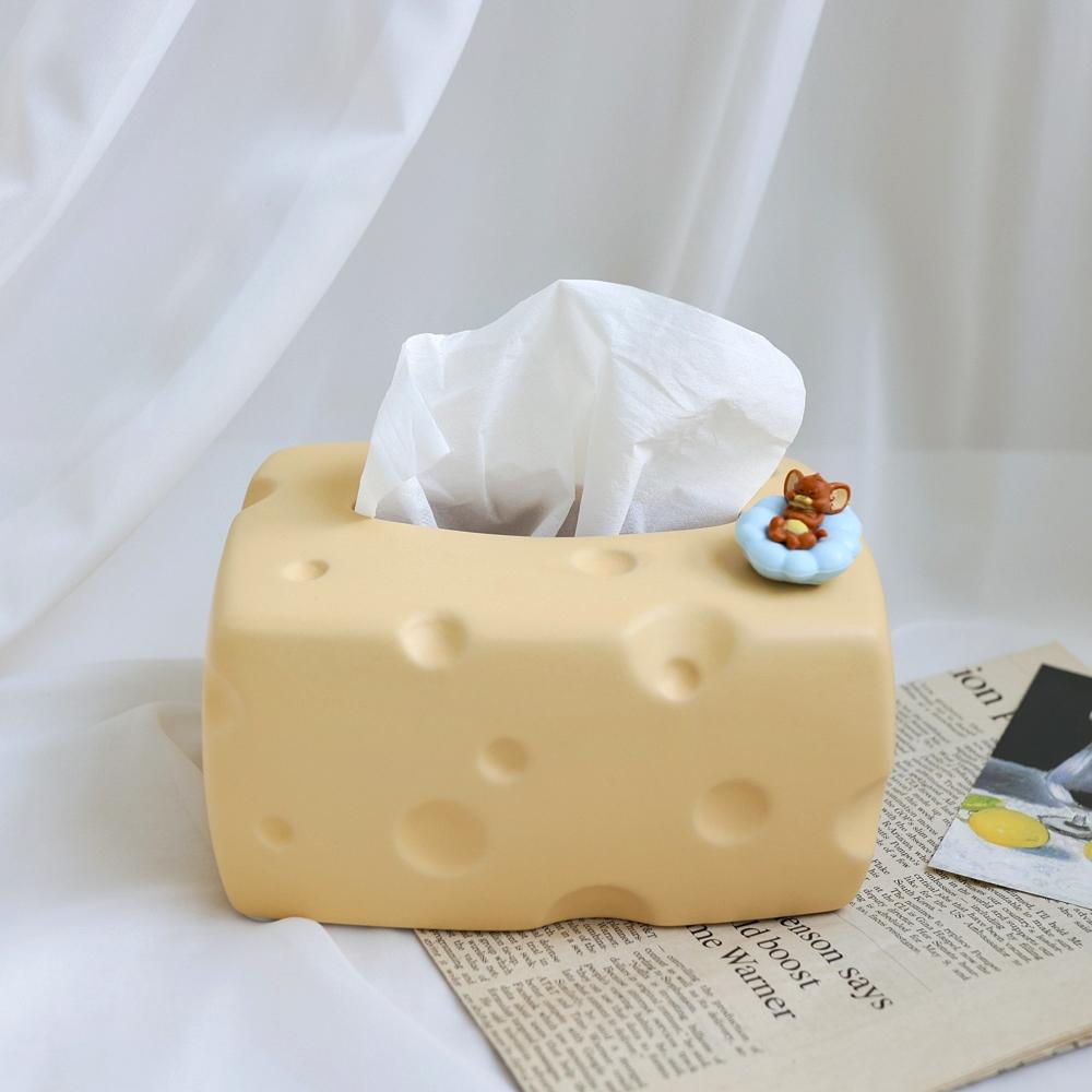 케이트가든 제리 치즈 티슈 케이스 세라믹 화장지 케이스