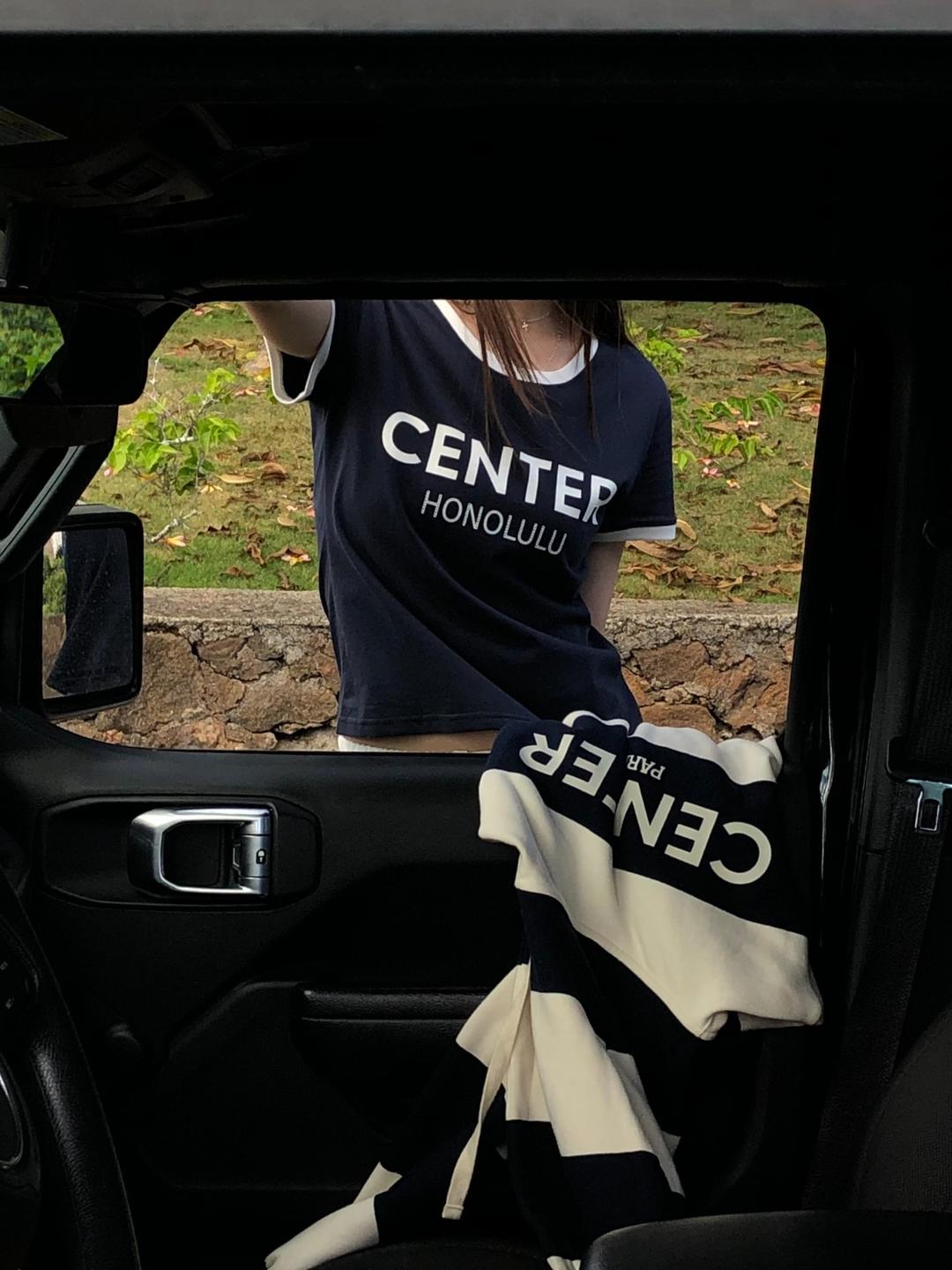 CENTER TEE [HONOLULU]_NAVY