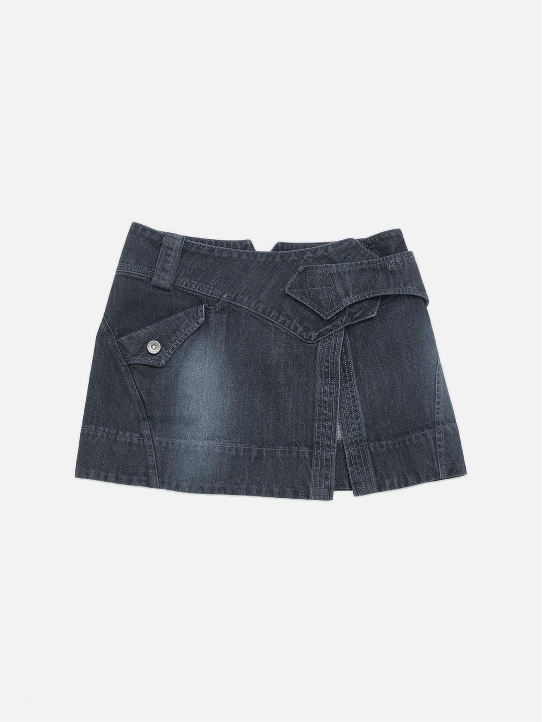 C_ WRAP SKIRT - XS / CHARCOAL