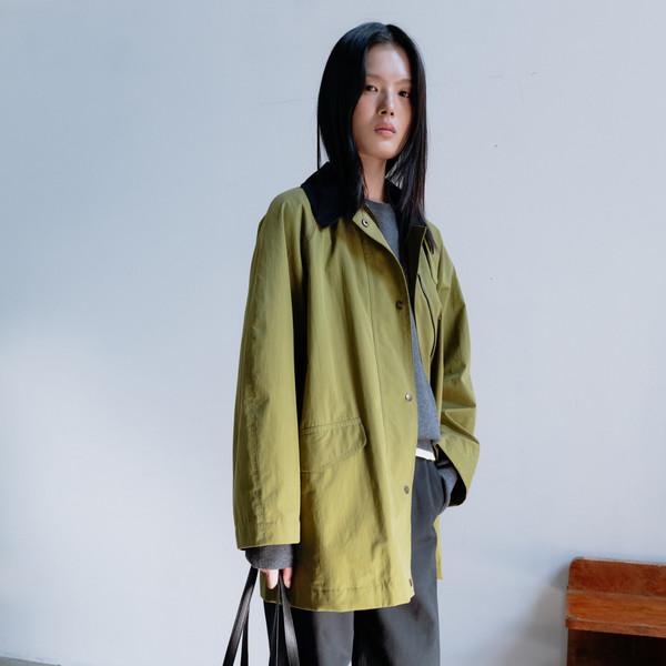 [Exclusive] Cotton utility jacket (olive)