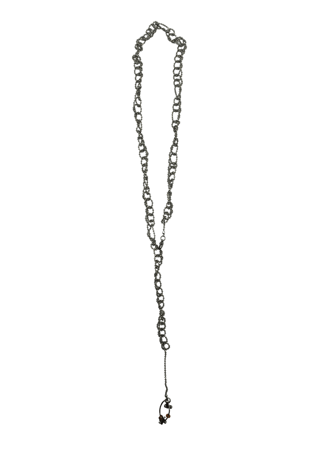 [Pink orchid house] Antique oval chain necklace