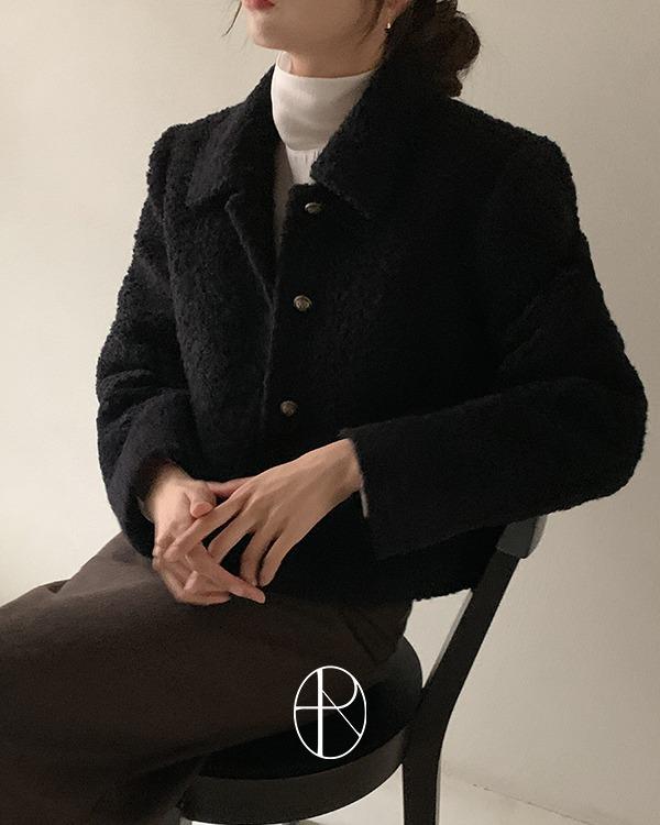 [✨2온스][MADE] (울65%) 힐더 울 부클 누빔 카라 자켓