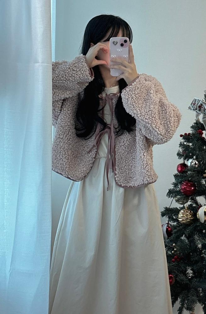 (임산부추천) 피치버전 추가/프린 레이어드 원피스