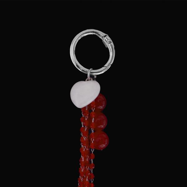 red keyring.