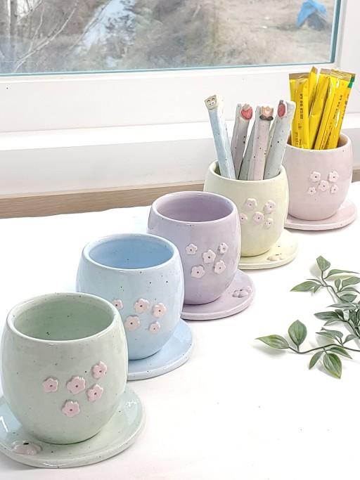 눈의꽃 도자기포크통세트