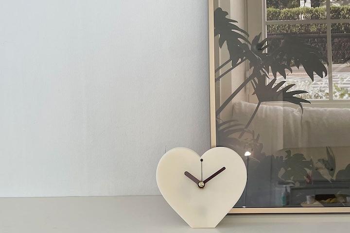 미니하트 탁상시계 무소음 4colors