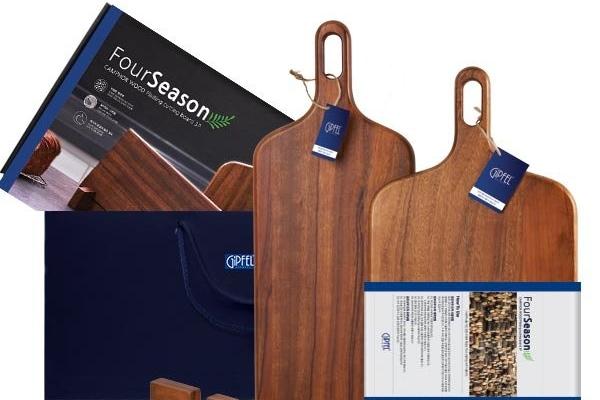 선물로 좋아요! 위생걱정No 포시즌 플레이팅 캄포나무 도마 3P(선물포장+쇼핑백)