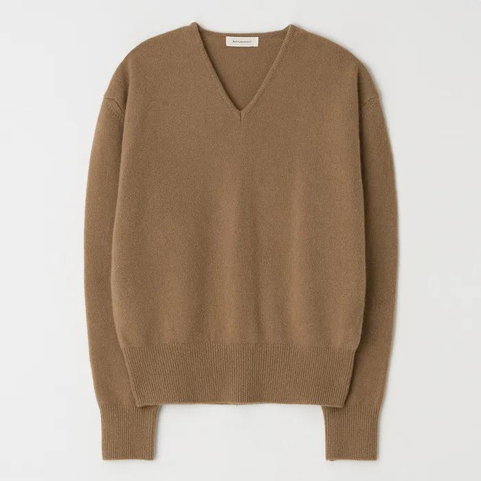 [4차 재입고] GEELONG WOOL V-NECK KNIT - CAMEL