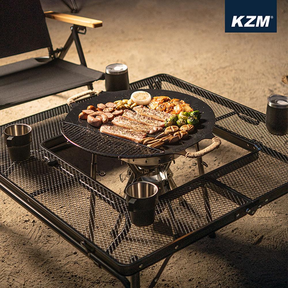 카즈미 아이언 메쉬 화로대 테이블 캠핑 화로 난로 접이식