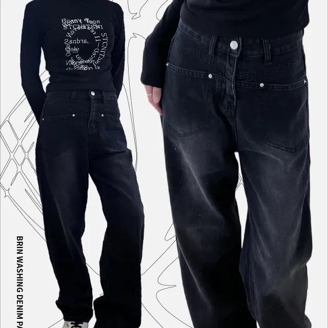 [자체제작/당일발송]브린 워싱 데님 팬츠