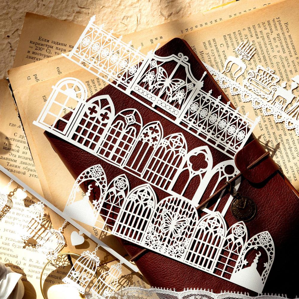 빈티지 다꾸 로맨틱 감성 롱레이스 다이컷 페이퍼 5종 포장용품