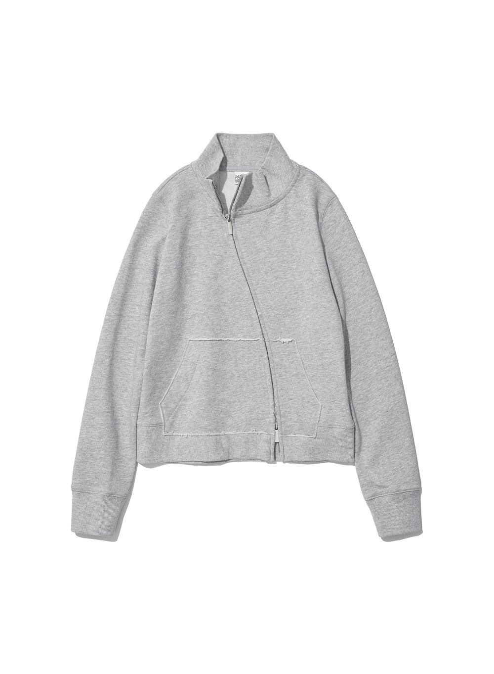 [WOMEN] CUT-OFF 93 UNBALANCED TRACK ZIP-UP_MELANGE