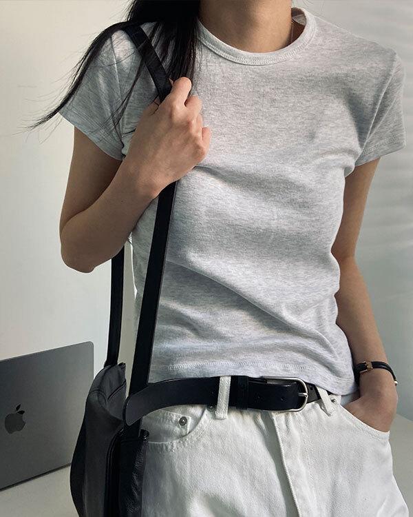 네추럴모먼트 [by NM] 25SS 절개슬림 반팔티
