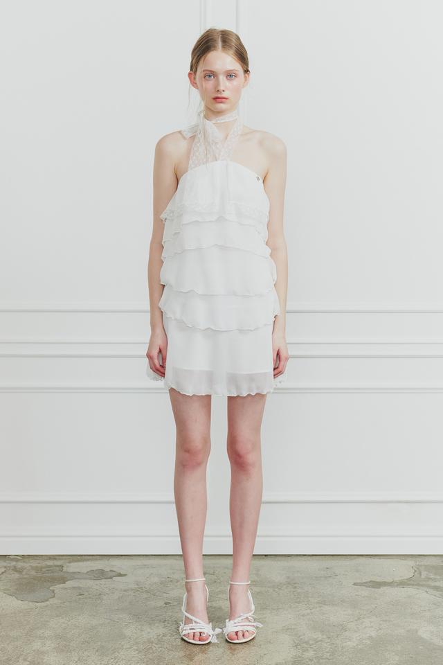[5/14~] MAGNOLIA HALTER DRESS white