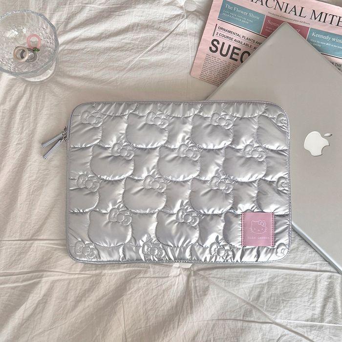 [실버 6월말 예약배송] Hello Kitty Padded Notebook Pouch (Pink/Silver)_HC2511PC001O