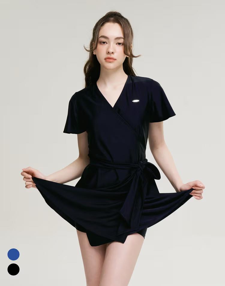 멀티 커버업 여성 오픈 랩 원피스 수영복 세트 (2컬러)