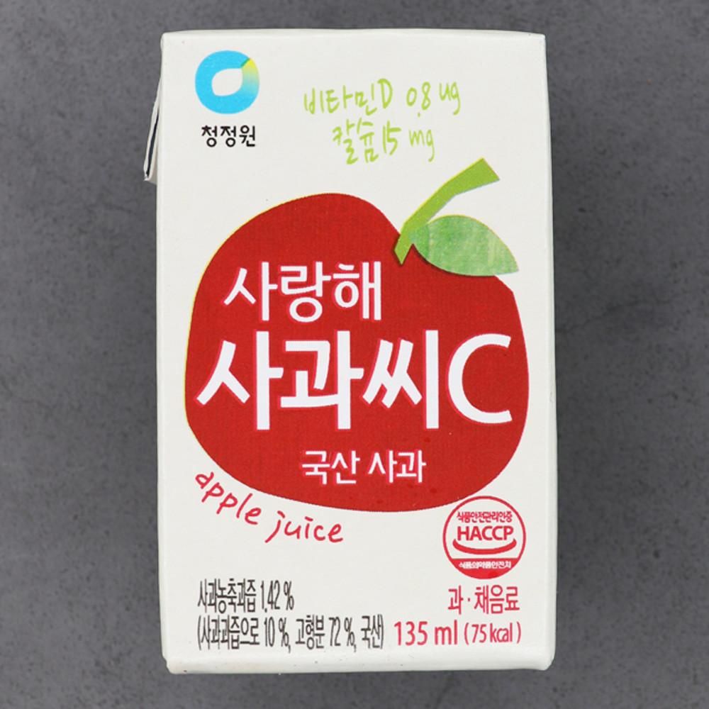 청정원 사랑해 사과씨C 135ml 32개
