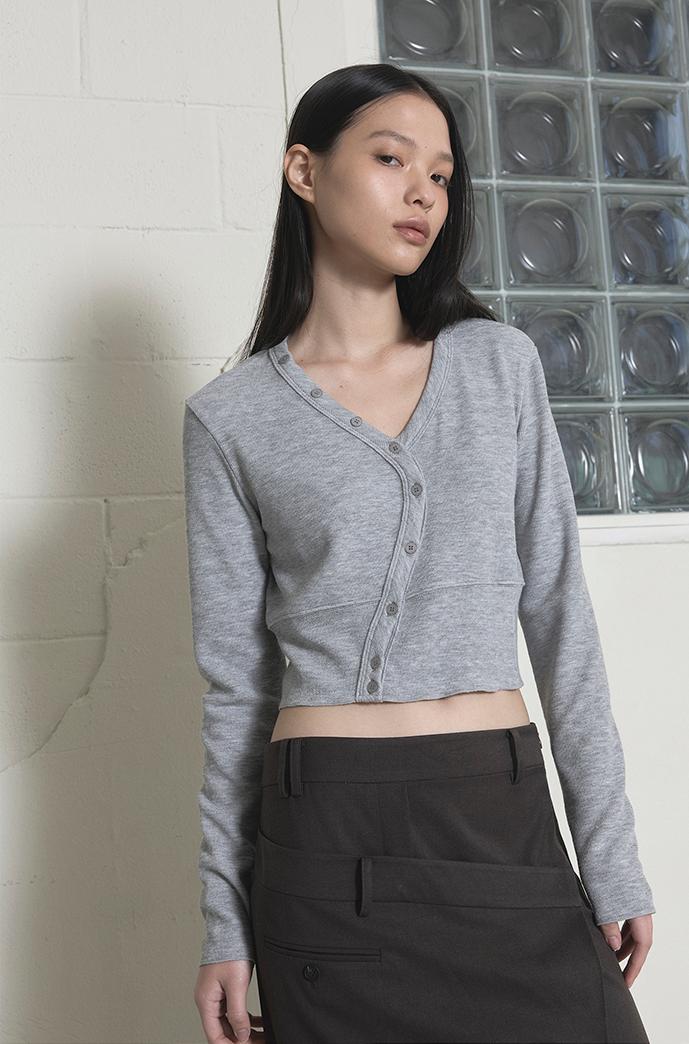 [ESSENCIAL] CURVE CARDIGAN - GREY