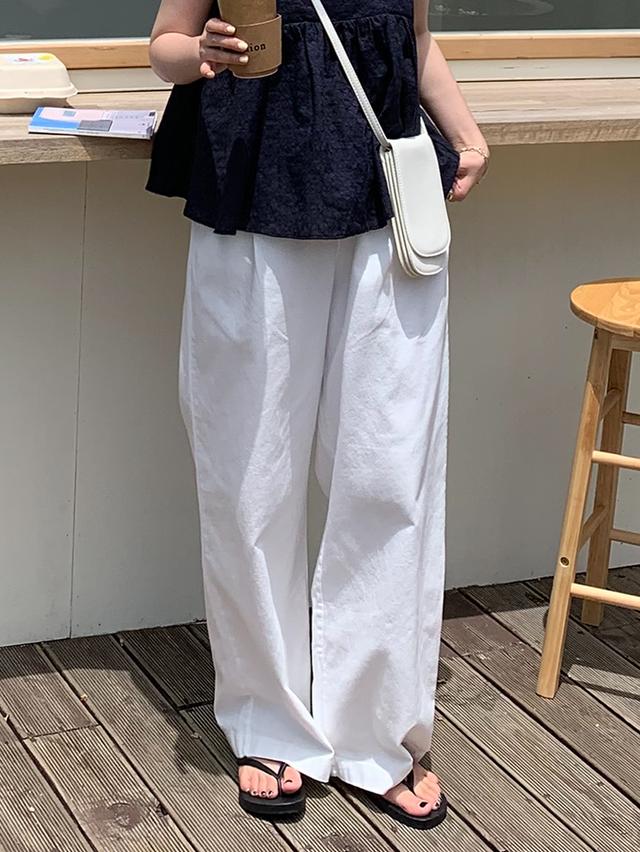daily cotton banding pants (3color)