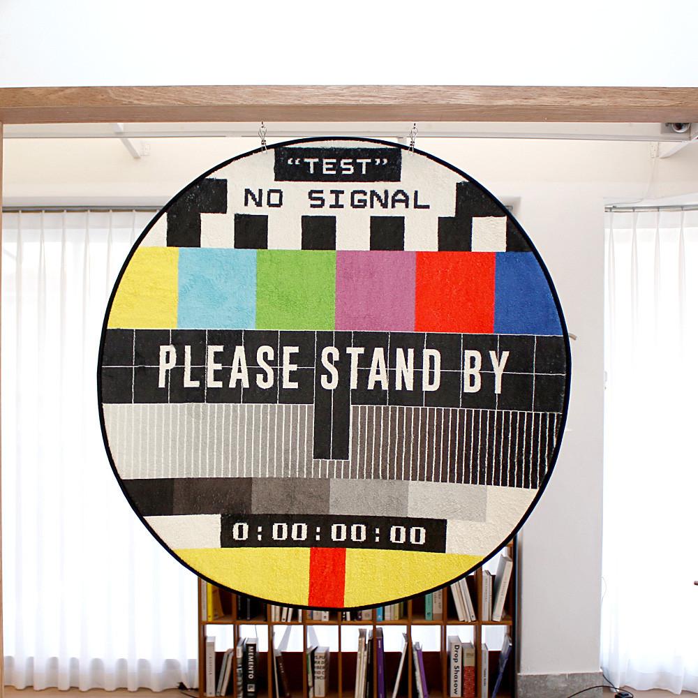 100(cm) 리에르 스튜디오 화면조정 원형 디자인 현관 주방 침실 거실 서재 레트로 극세사 발매트 러그