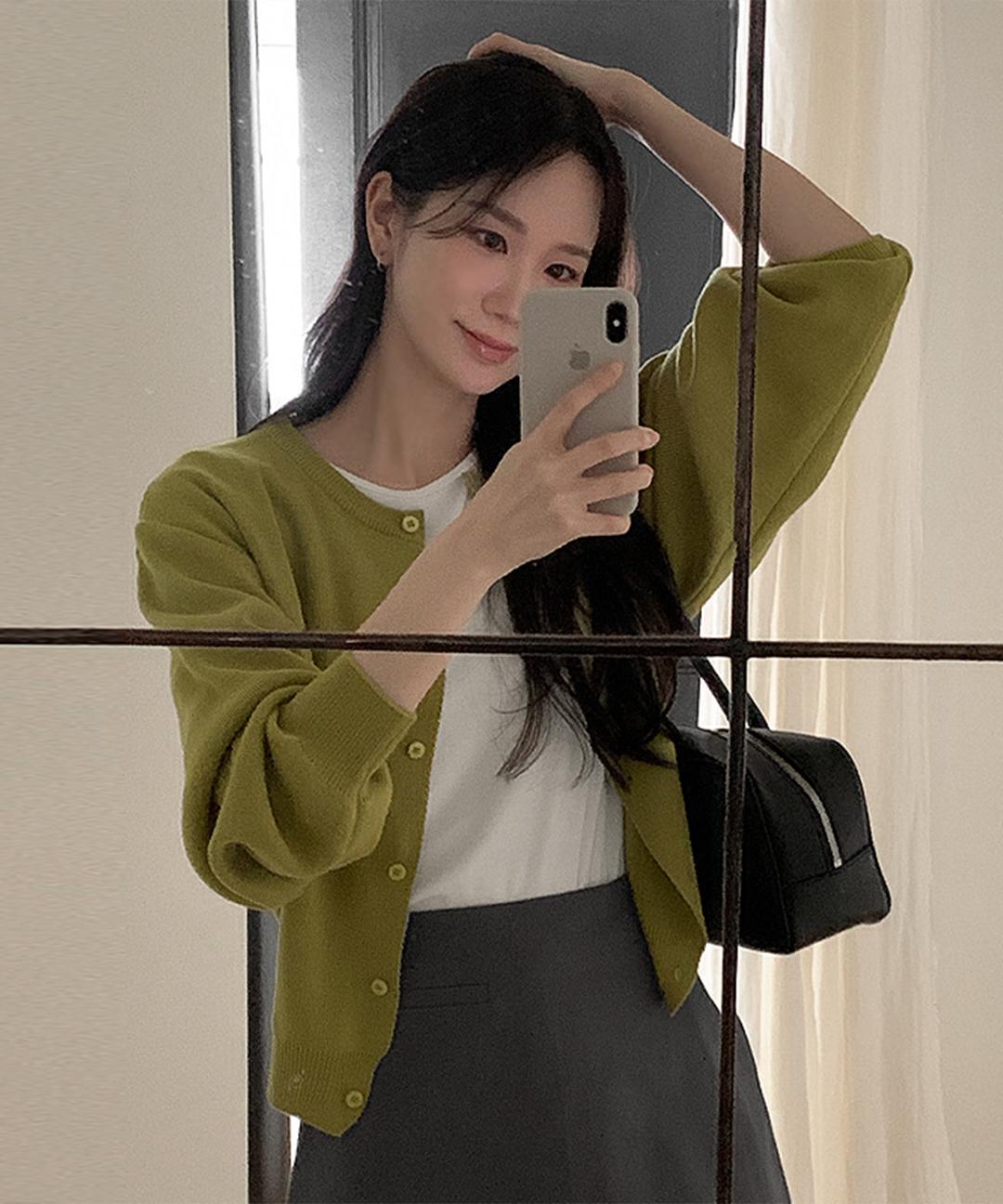 로렌하이 [26SS컬러추가/자사몰1위가디건🏆/30차리오더][+FREE,L사이즈][Made]메리 니트 가디건 (ver.라운드/브이넥) - 11 color