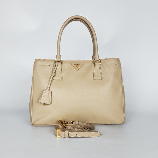 프라다 베이지 사피아노 럭스 토트겸 숄더백 1BA874