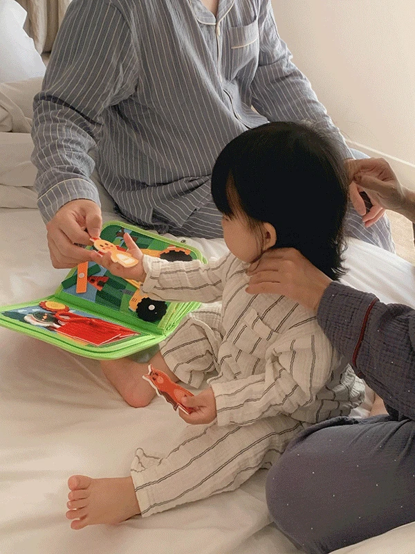 [2천장 돌파/☁코튼] Baby.J 릴렉스 세븐데이즈 7Days 요루면 아기 파자마 잠옷 세트  7color, 2size