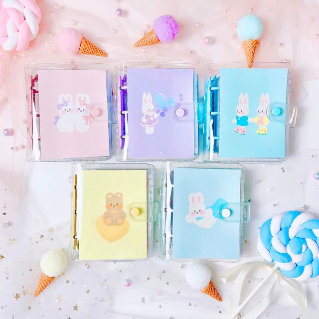 [3공미니] 포카바인더 포토카드 미니 다이어리 3공 포켓 앨범 사진 콜렉트북 투명 글리터