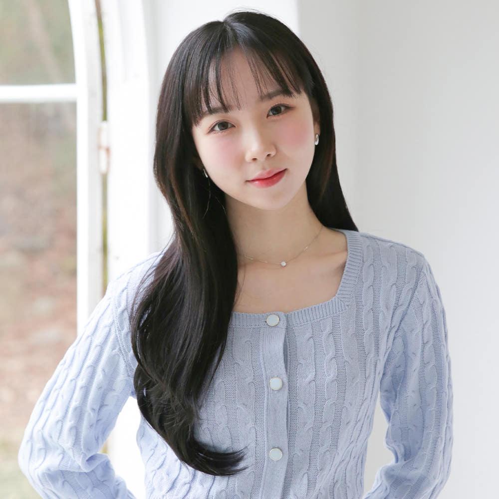 여자가발 똑딱이 가발 반가발 U자 긴머리 씨컬 붙임머리
