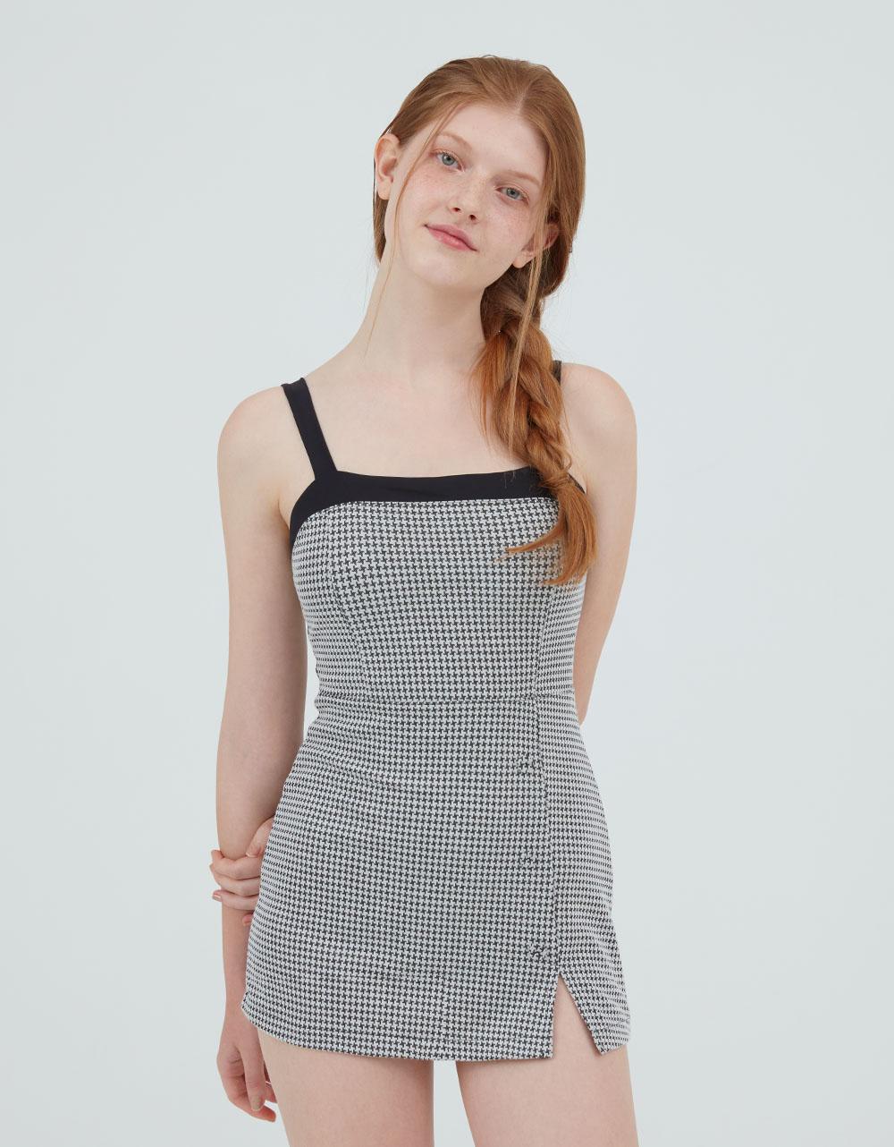 코랄리크 하운드투스 버튼 모노키니 블랙