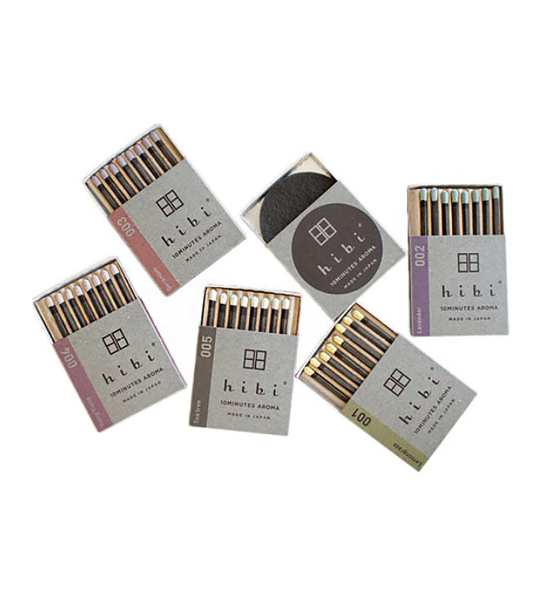 일본 히비 hibi 아로마 인센스 / 성냥 인센스 HIBI 10MINUTES AROMA REGULAR BOX 7FRAGRANCES