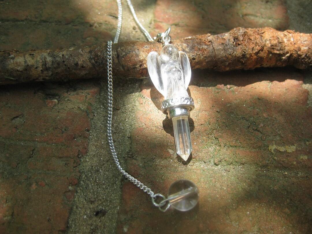 Connect With Angels Divination Pendulum Pendant herkimer Diamond point