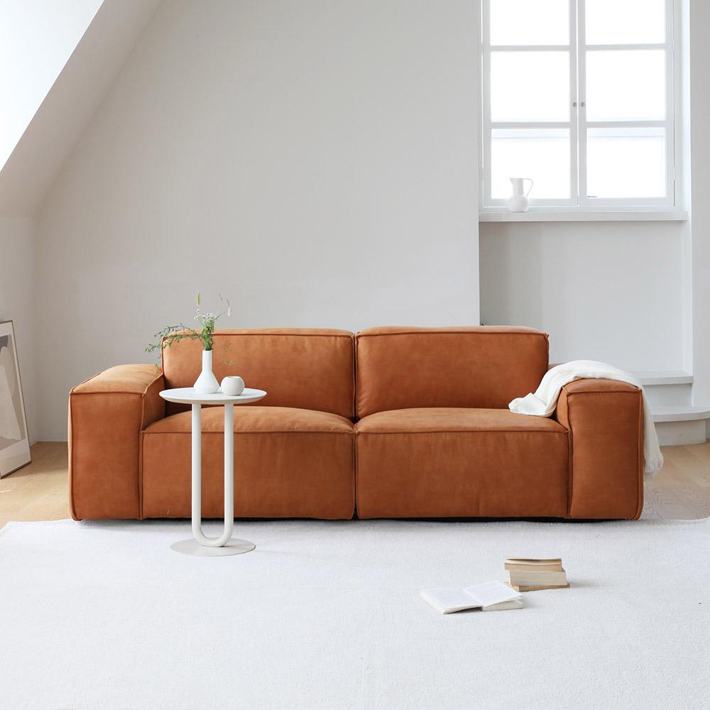 테라 브루투스 레더 패브릭 3인 소파