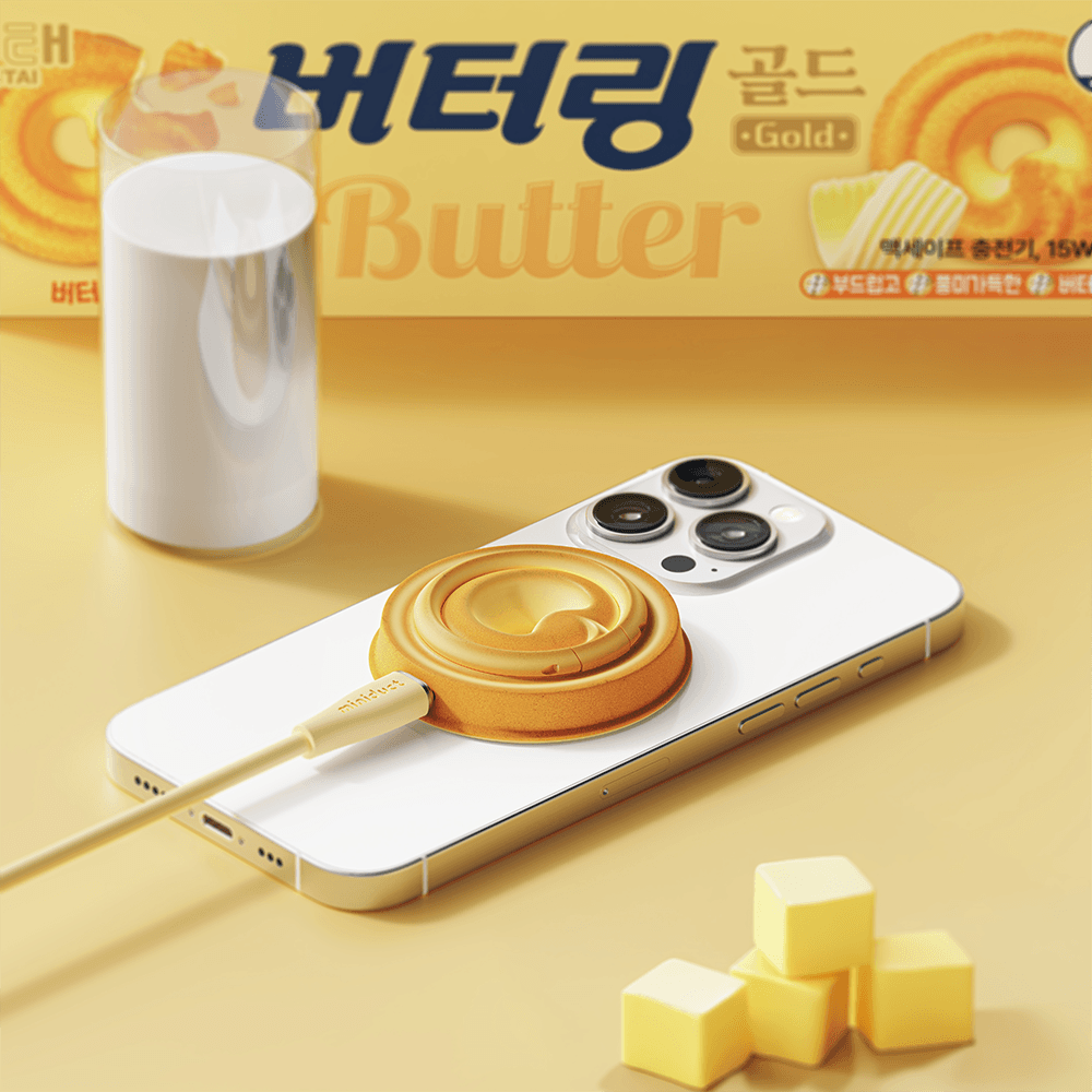 미니덕트 버터링 링홀더 무선충전기